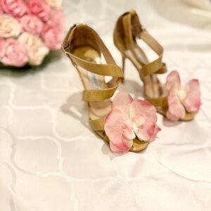 Jimmy Choo flower Orchid  Heels shoes pumps sandals 5.5-6 36 Y2K Carrie Bradshaw